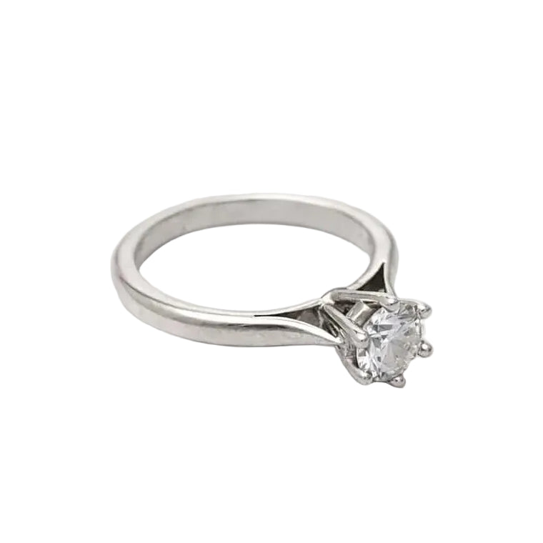 Bague Solitaire en or blanc et diamant