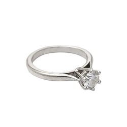 Bague Solitaire en or blanc et diamant