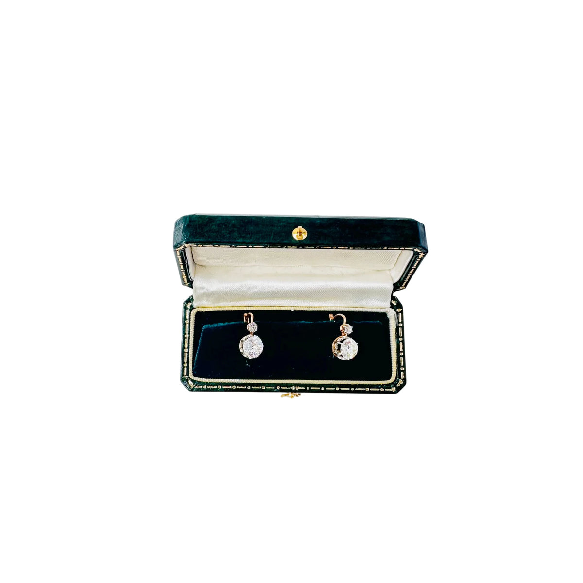 Boucles d'oreilles Dormeuses en or jaune et diamants