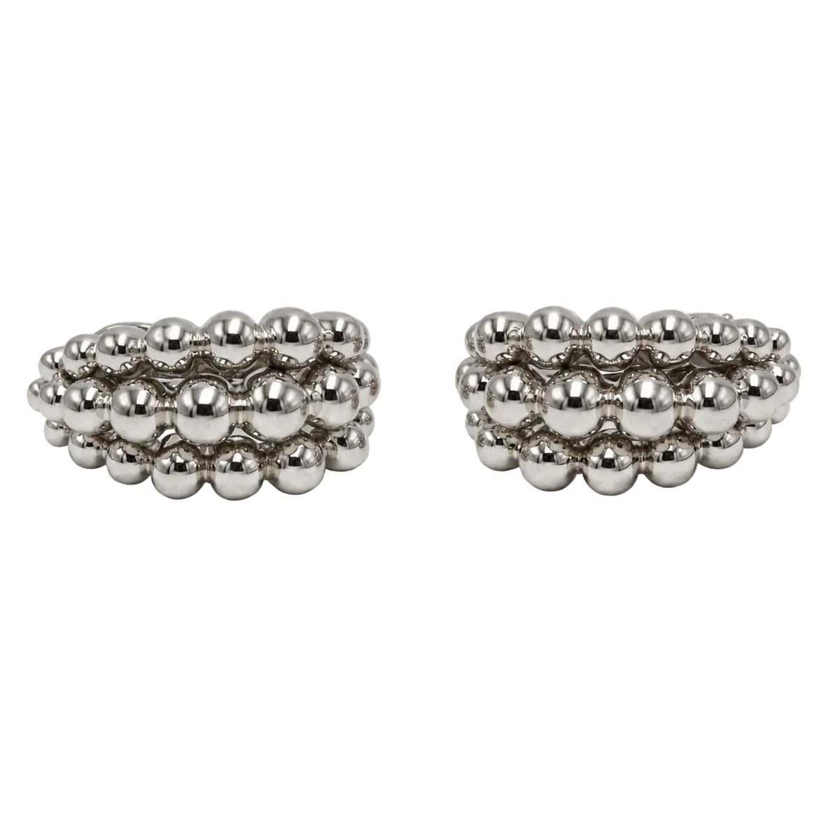 Boucles d'oreilles Clips BOUCHERON "Grains de raisin" en or blanc