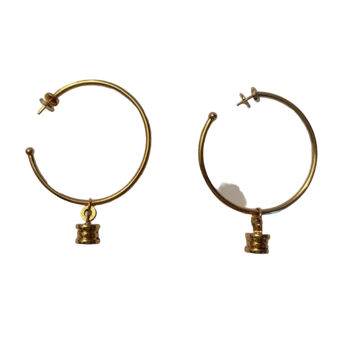 Boucles d'oreilles Créoles BULGARI "B.Zero1" en or jaune