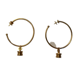 Boucles d'oreilles Créoles BULGARI "B.Zero1" en or jaune