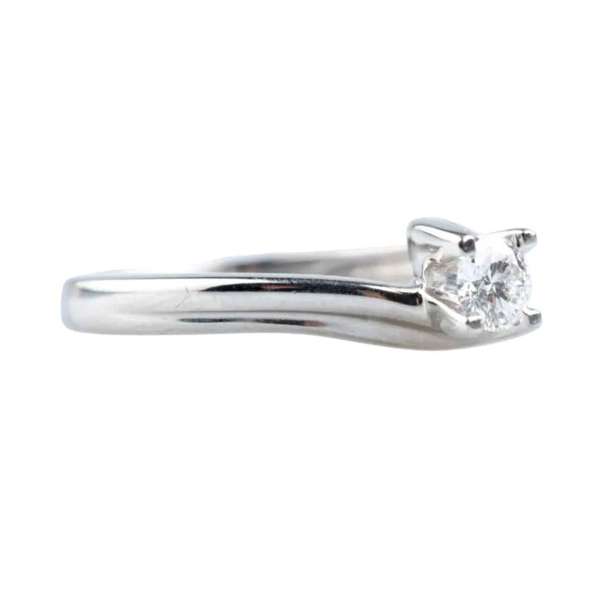 Bague Solitaire en or blanc et diamant