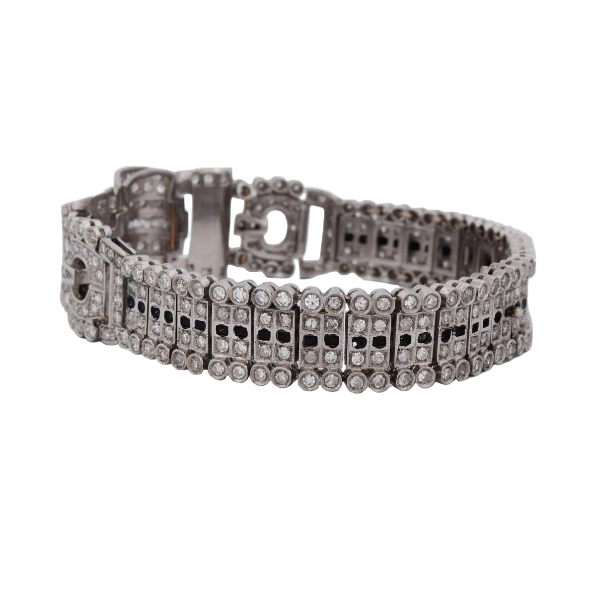 Bracelet en platine et diamants