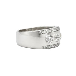 Bague Trilogie en platine et diamants