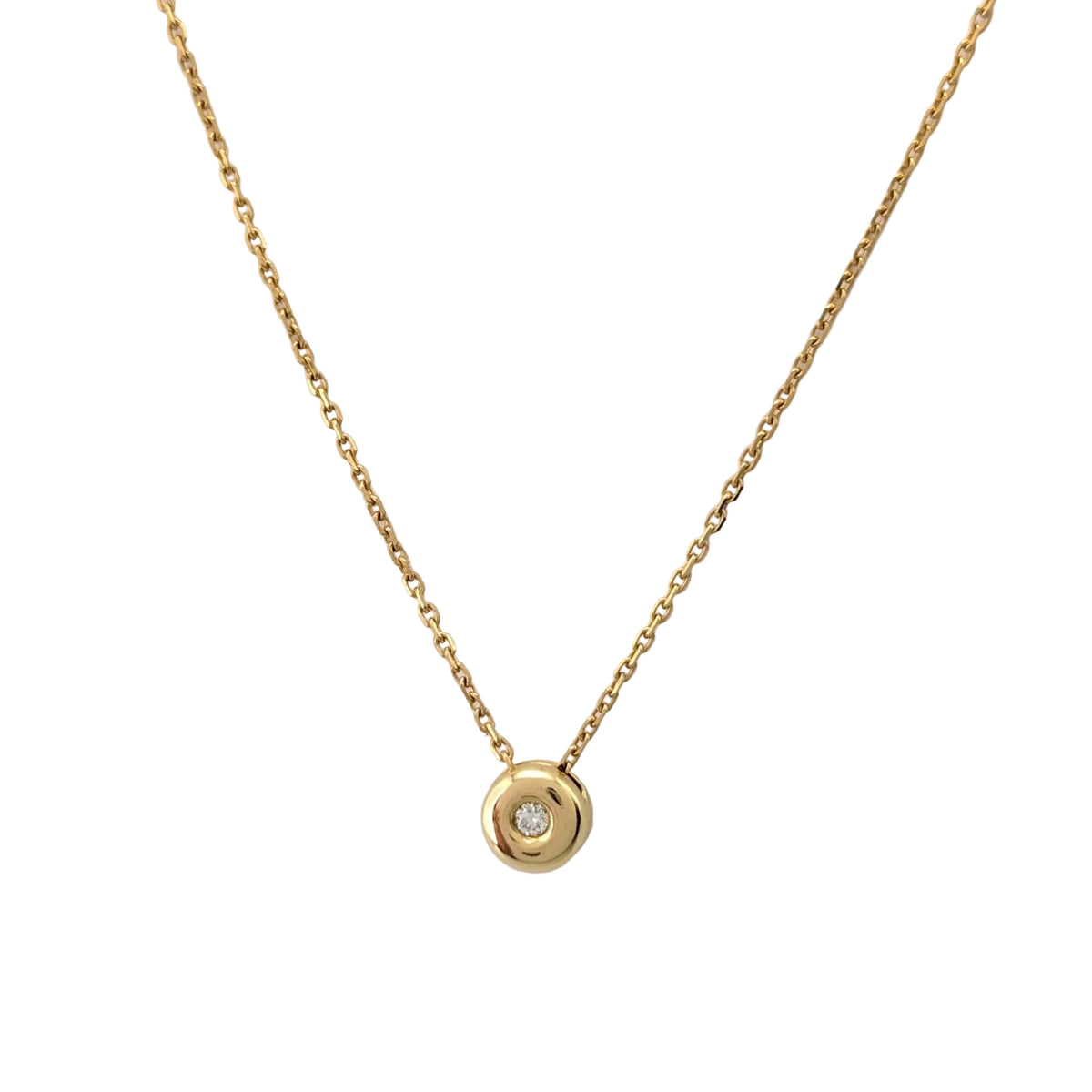 Collier Pendentif en or jaune et diamant