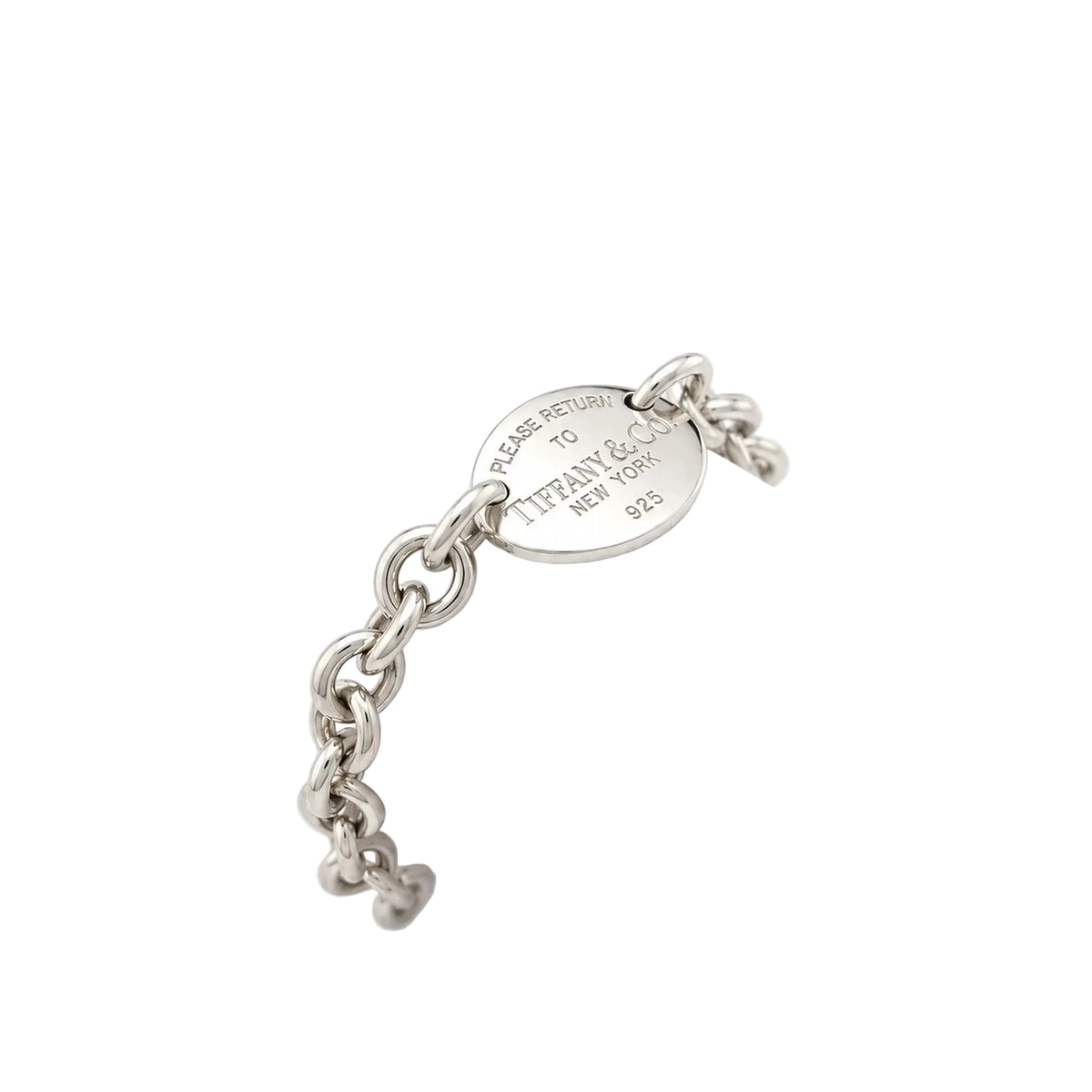 Bracelet Maille TIFFANY & CO. "Please Return to Tiffany & Co. New York" en argent