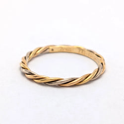 Bague Alliance CARTIER en or blanc, or jaune et or rose