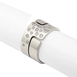 Bague Bandeau DINH VAN "Seventies" en or blanc et diamants