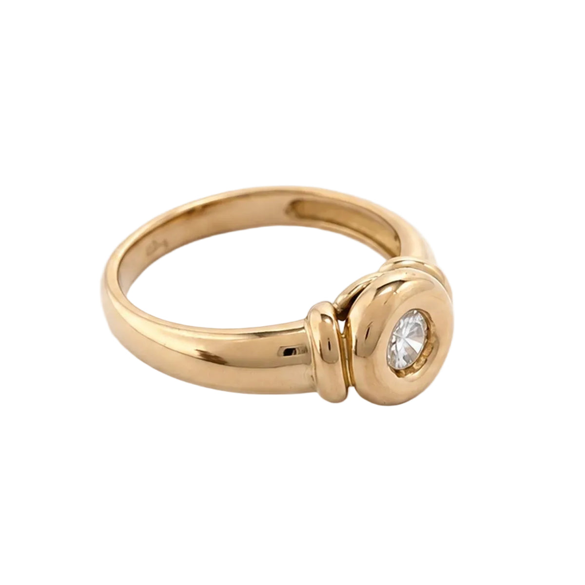 Bague Solitaire en or jaune et diamant
