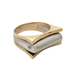 Bague en or blanc et or jaune