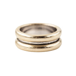 Bague Bandeau POIRAY "Symboles" en or blanc, en or jaune et en or rose