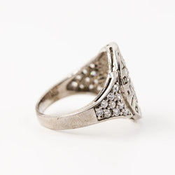 Bague BULGARI en or blanc et diamants