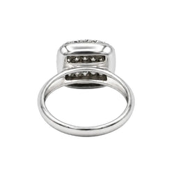 Bague Pavée en or blanc et diamants