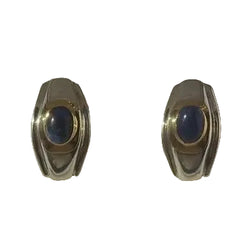 Boucles d'oreilles Clips LALAOUNIS en or jaune, argent et saphirs