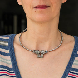 Collier HERMÈS or jaune et argent