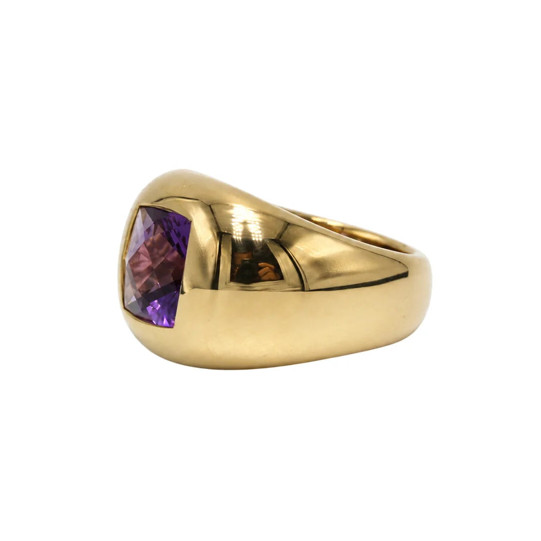 Bague Dôme BOUCHERON en or jaune et améthyste