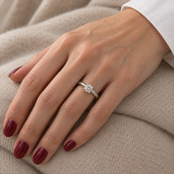 Bague Solitaire en or blanc et diamant