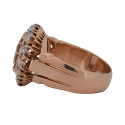 Bague Entourage en or rose et diamants
