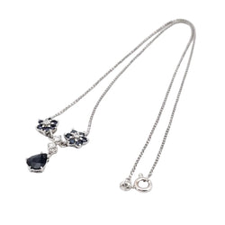 Collier Pendentif en or blanc, saphirs et diamants