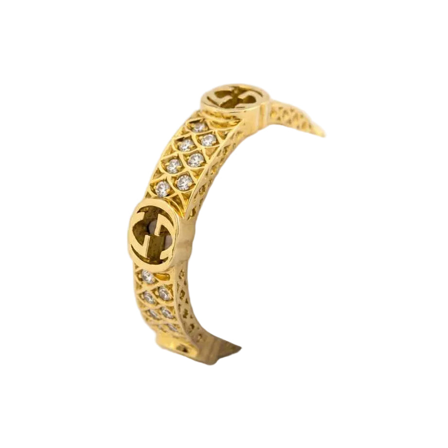 Bague GUCCI en or jaune et diamants
