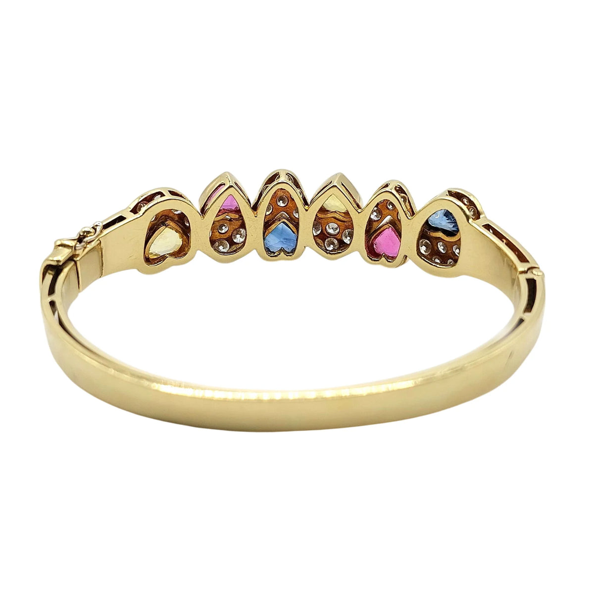 Bracelet Jonc CRISTILLI en or jaune, saphirs et diamants