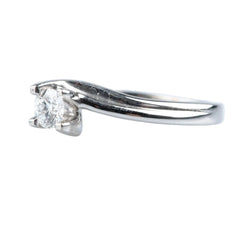 Bague Solitaire en or blanc et diamant