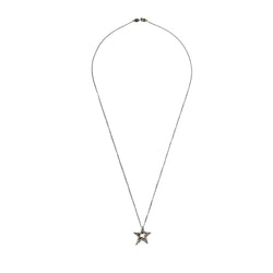 Collier Pendentif Étoile en or blanc et diamants