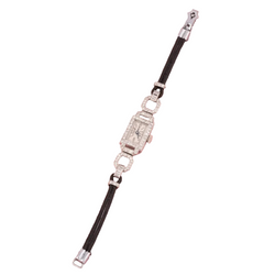 Montre en or blanc, platine et diamants