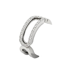 Bague en or blanc et diamants