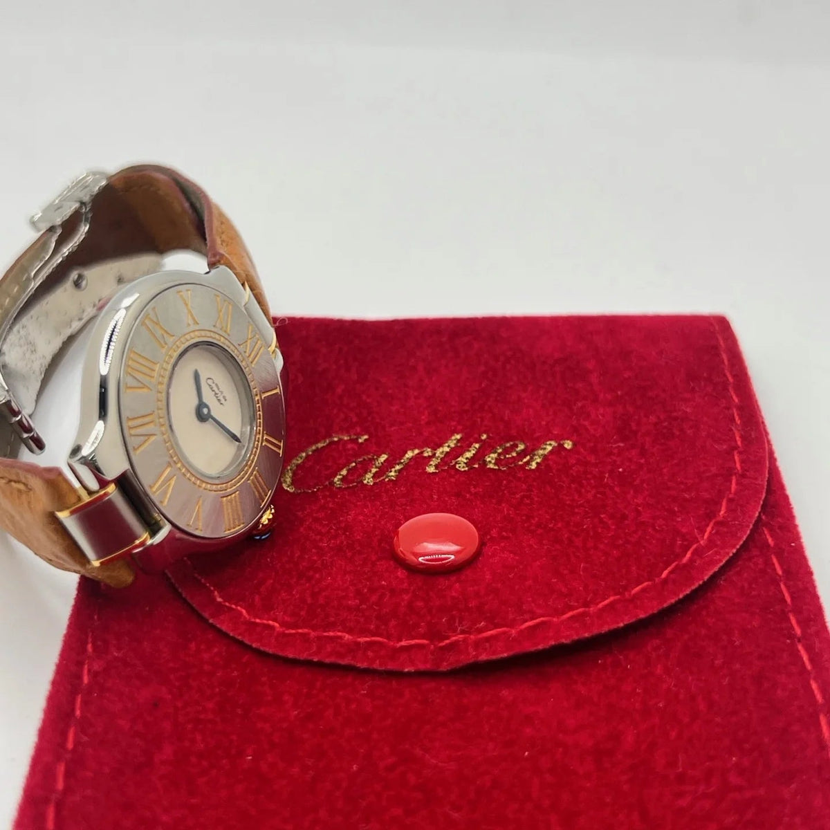 Montre CARTIER "Must 21" en acier inoxydable et cuir