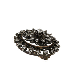 Broche Épingle en or jaune, argent et diamants