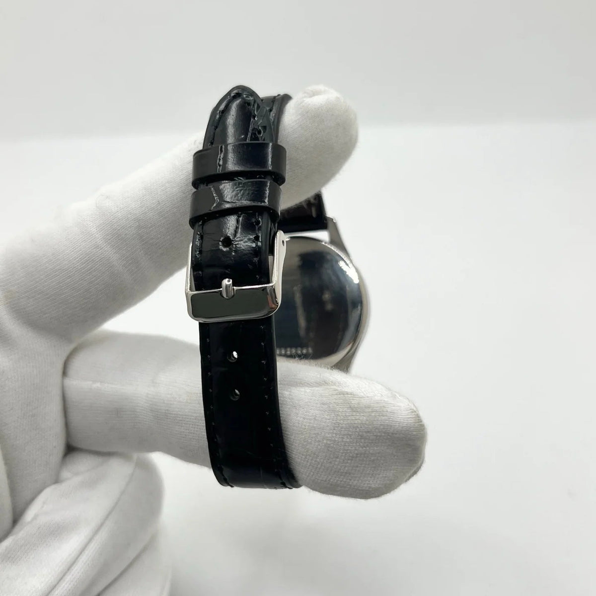 Montre ETERNA "Calatrava" en acier inoxydable et cuir