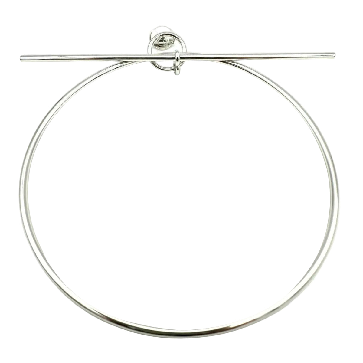 Boucles d'oreilles Créoles HERMÈS "Loop" GM en argent