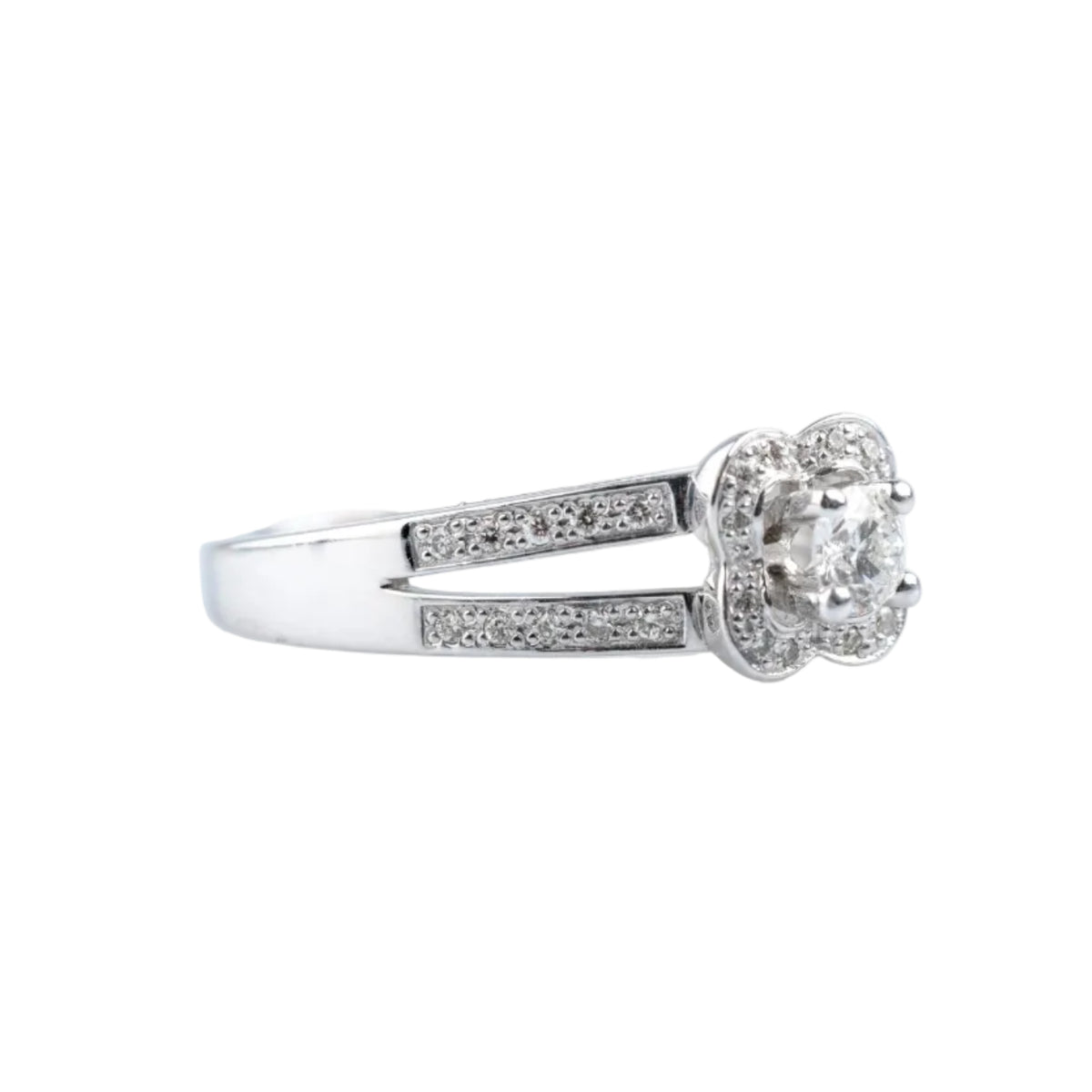 Bague Entourage MAUBOUSSIN "Moi aime toi" en or blanc et diamants