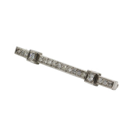 Broche Barrette en or blanc et diamants
