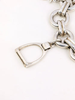 Gaétan de Percin (attribué à HERMES) Bracelet en argent et breloques thème hippique - Castafiore