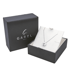 Garel Collier Solitaire Or blanc Diamant - Castafiore