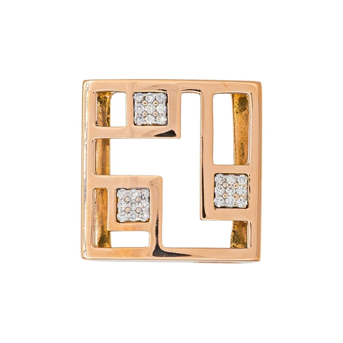 Garel Pendentif Or rose Diamant - Castafiore