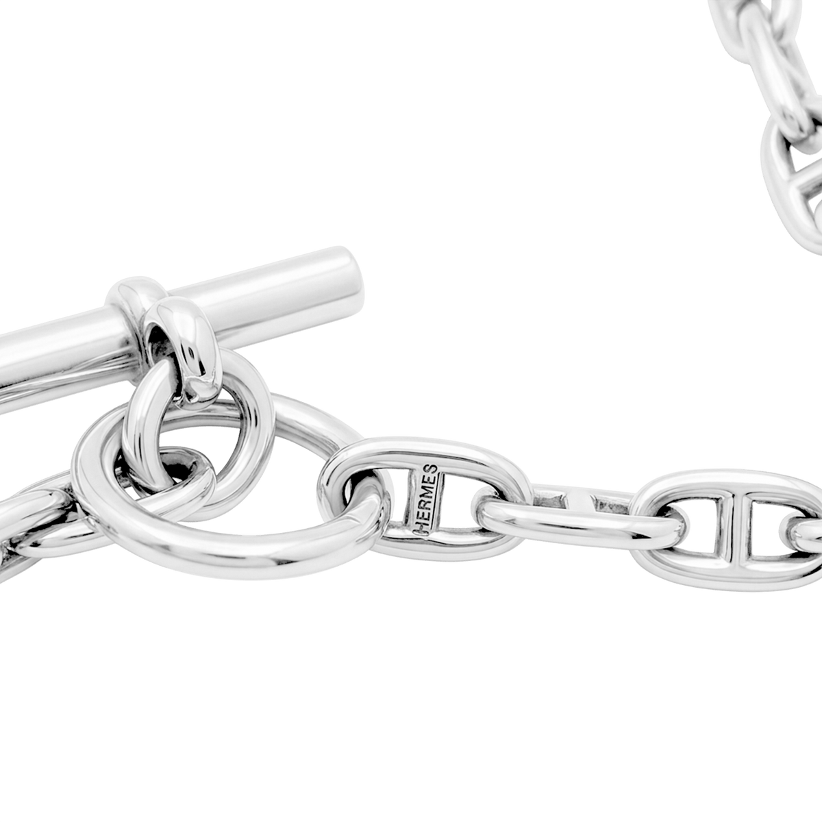 Collier Hermès "Chaîne d'ancre", en argent, petit modèle.
