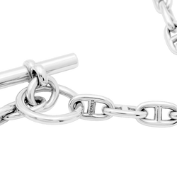 Collier Hermès "Chaîne d'ancre", en argent, petit modèle.