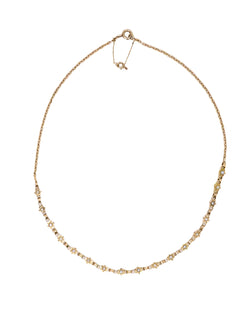 GEORGES BRUNET - Collier Napoléon III or jaune diamants perles fines - Castafiore