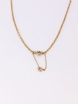 GEORGES BRUNET - Collier Napoléon III or jaune diamants perles fines - Castafiore