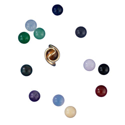 GILBERT ALBERT Bague en or jaune 18 K avec billes interchangeable