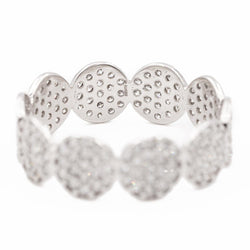 Ginette NY Bague Alliance Mini Ever Eternity Band Or blanc Diamant - Castafiore