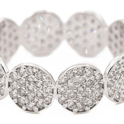 Ginette NY Bague Alliance Mini Ever Eternity Band Or blanc Diamant - Castafiore