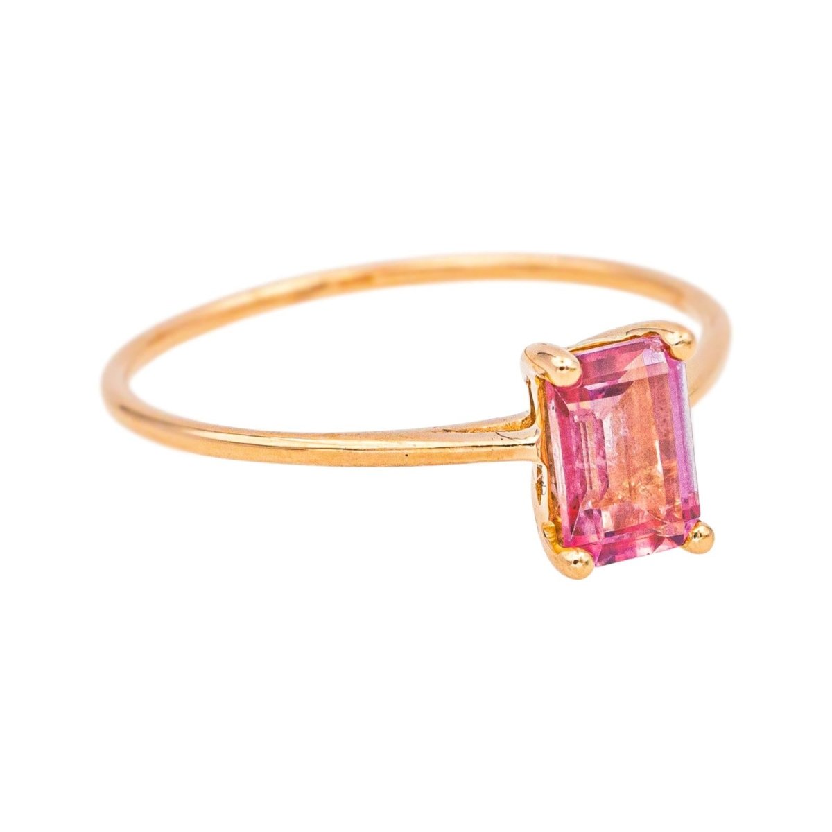 Ginette NY Bague Mini Cocktail Or rose Topaze - Castafiore