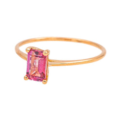 Ginette NY Bague Mini Cocktail Or rose Topaze - Castafiore