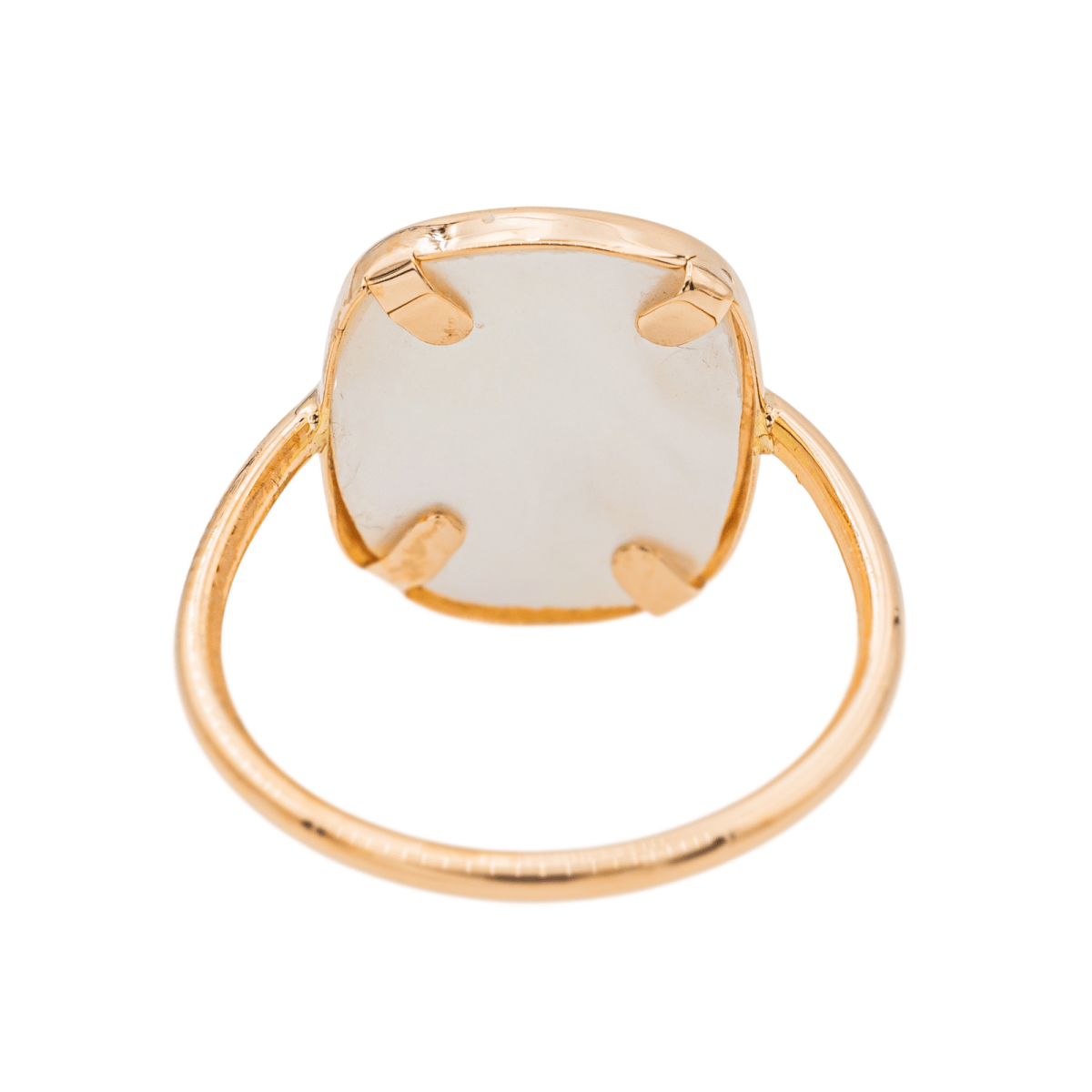 Ginette NY Bague White MOP antique ring Or rose Nacre - Castafiore