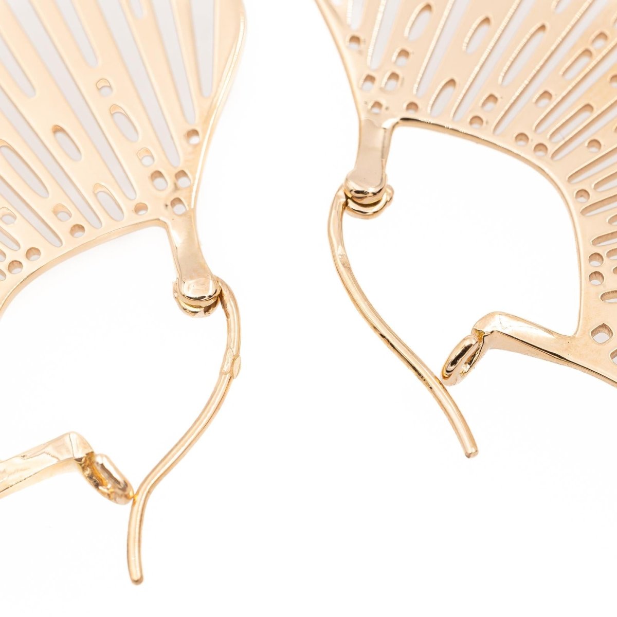Ginette NY Boucles d'oreilles Ginkgo Or rose - Castafiore